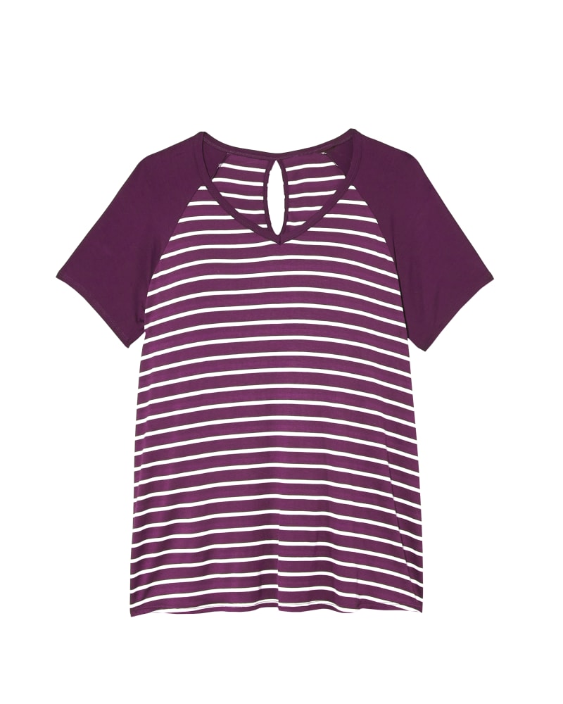 Front of plus size Tessie Split-Back Tee by Molly&Isadora | Dia&Co | dia_product_style_image_id:119877